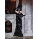 Blood Supply Mourning Day Corset Top with Detachable Ruffled Drapes(Full Payment Without Shipping)